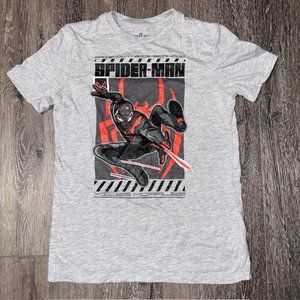 Marvel Spiderman Short Sleeve Gray Tee Shirt Youth Size XL Free Shipping